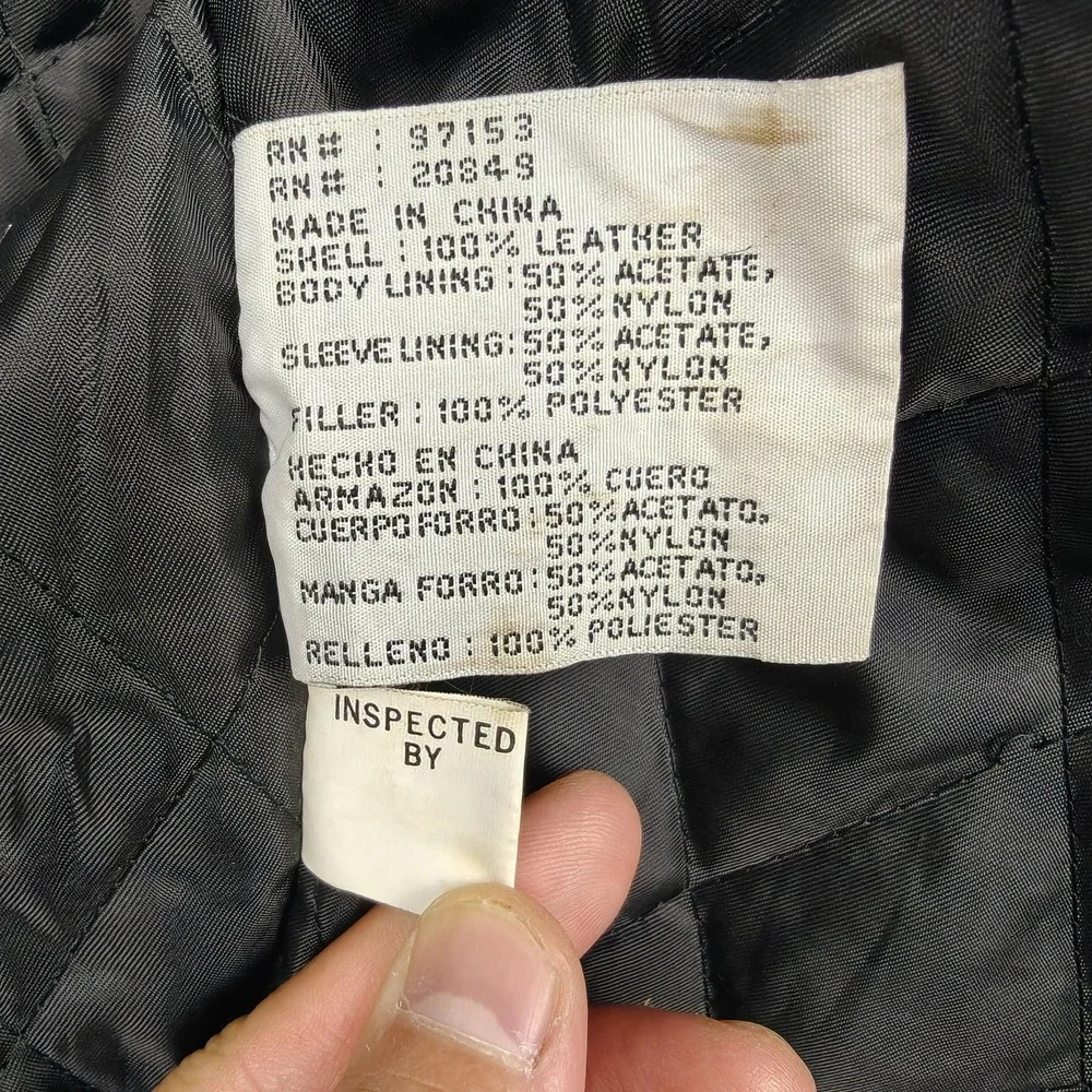 Vintage Planet Hollywood Jacket Mens‎ Medium Black Leather Orlando Back Logo
